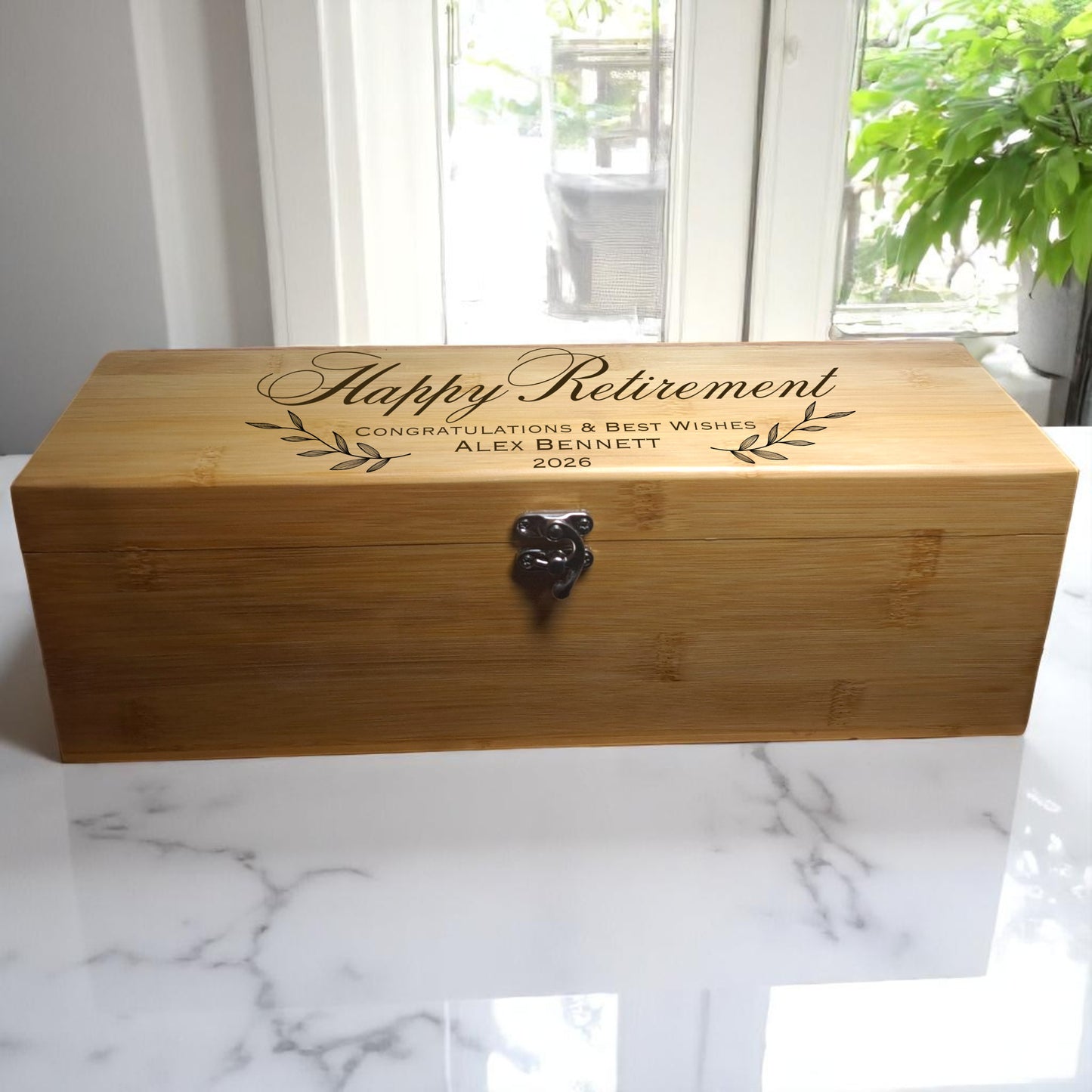 Personalised Wooden Wine Box Gift Set – Boss Colleague Retirement Present Unique Leaving Gift
