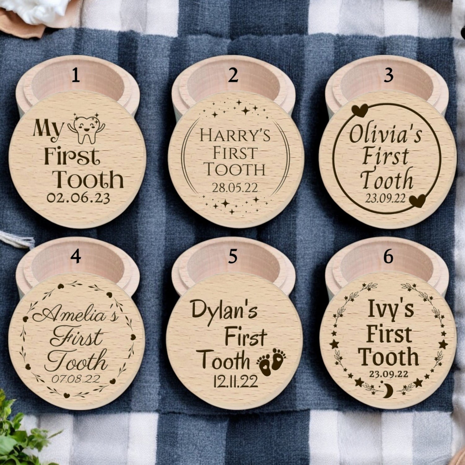 First Tooth & First Curl Boxes