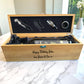 Personalised Wooden Wine Box Gift Set – Milestone Keepsake Birthday Present