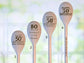 50th Birthday Wooden Laser Engraved Spoon, Birthday Chef Baking Gift