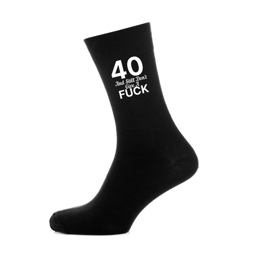 Men’s Personalised “And Still Don’t Give A F*ck” Birthday Socks – 30th to 100th