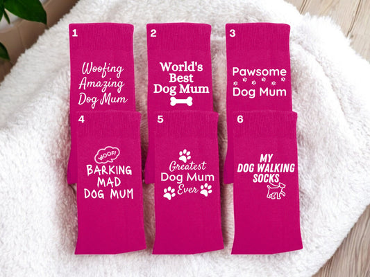 Personalised Women’s Dog Mum Socks – Unique Dog Mum Lover Gift