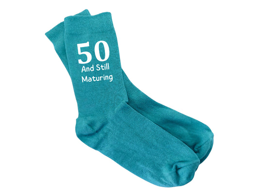 Women’s Personalised Birthday Socks – “Still Maturing” Design (30th–100th)