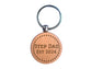 Step Dad Personalised Star Year Engraved Wooden Keyring