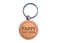 Pappy Personalised Star Year Engraved Wooden Keyring