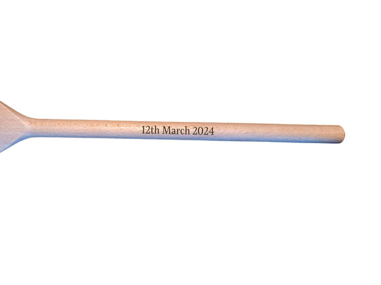 Personalised 1st Birthday Name/Date Cake Smash Wooden Spoon