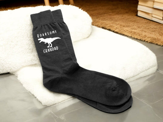 Personalised Men’s Roarsome Dinosaur Socks – For Uncle, Dad, Papa & More