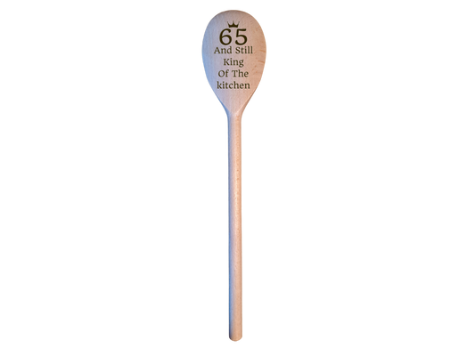 Engraved Birthday Spoon “Still King of the Kitchen” – 30th to 100th + Optional Handle Message
