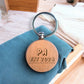 Pa Personalised Year Wooden Engraved Round Keyring