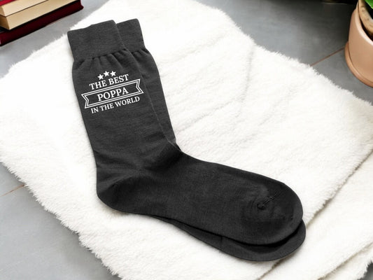Personalised Men’s “The Best in the World” Socks – For Dad, Grandad, Brother & More