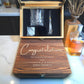 Personalised Wooden Single Glass Whiskey Box Gift Set - Retirement Gift