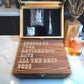 Personalised Wooden Single Glass Whiskey Box Gift Set - Retirement Gift