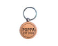 Poppa Personalised Star Year Engraved Wooden Keyring