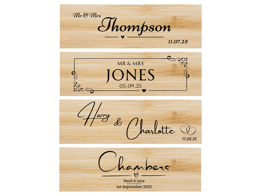 Personalised Wooden Wine Box Gift Set – Ideal for Weddings/5th Anniversary's, Unique Keepsake