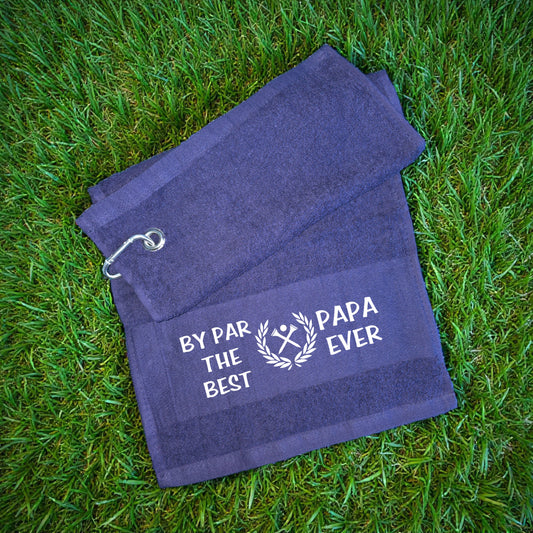 Personalised Golf Towel “By Par The Best Ever” – Dad, Grandad, Pops & More