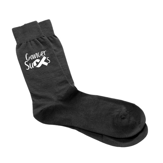 Cancer Sucks Men's Black Socks Size 6-12